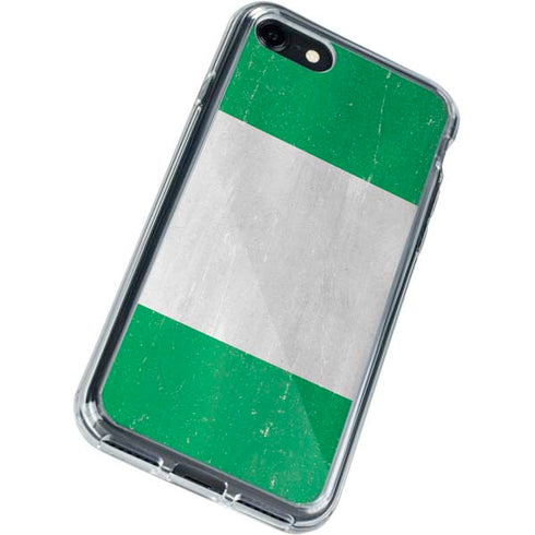 Nigeria Flag Distressed iPhone SE (2nd & 3rd Gen) Clear Case